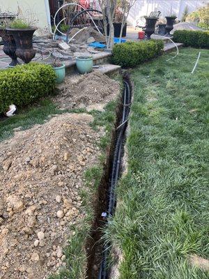 Adding water line to outside bathroom