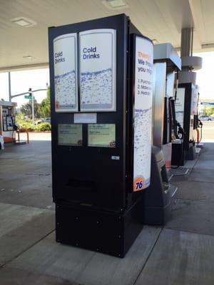 Pepsi Fountains in the islands, pay at the pump.