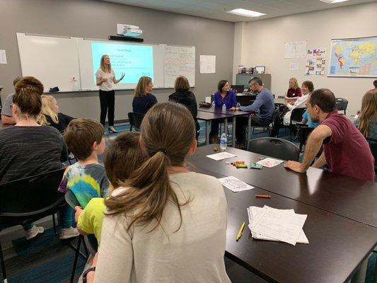 Our School Leader sat with parents in an information session prior to school start