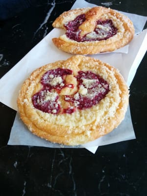 My boyfriend surprised me with a raspberry danish :)