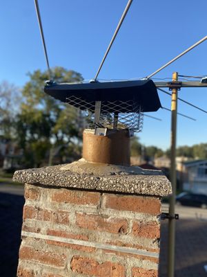 New rodent proof chimney cap with warranty.