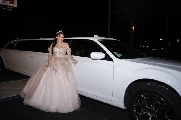 A really cool limo and my princess