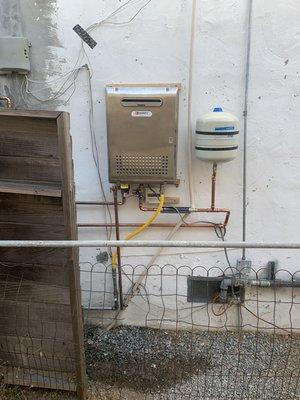 Tankless water heater installation