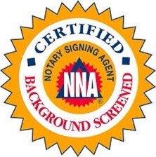 I am certified and background checked by National Notary Association