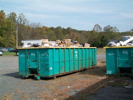 Dumpster Rental ready to be picked up