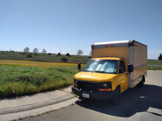 One of the box trucks he smogged recently.