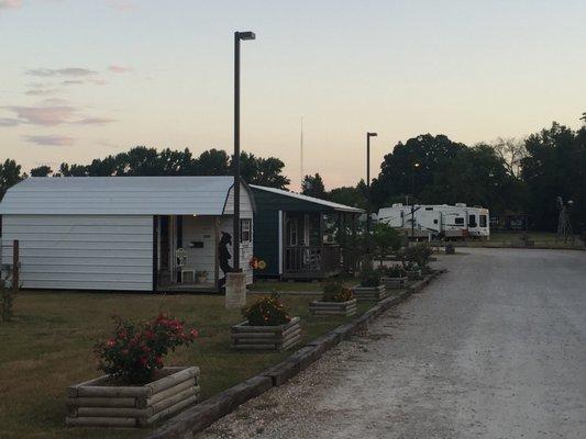 Office and nice clean laundry mat that has 2 bathrooms with a shower.