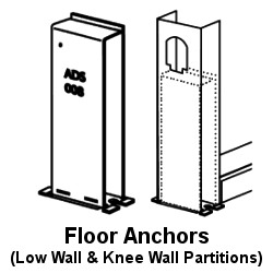 Pinquist Tool & Die: Floor Anchors (Low Wall Partitions)