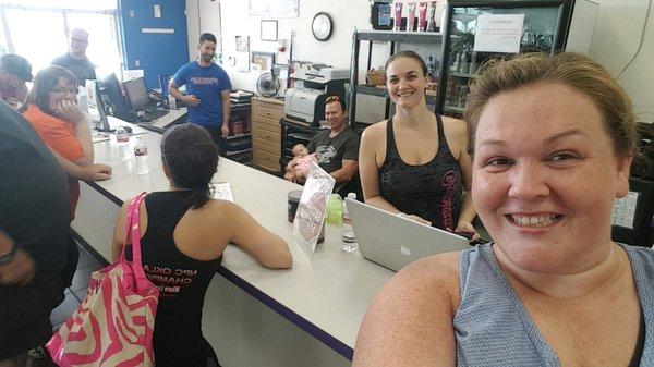 Post workout, had to get a pic of the whole group, love this local family owned business @freedom fitness Lawton