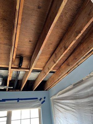 Ceiling after removal