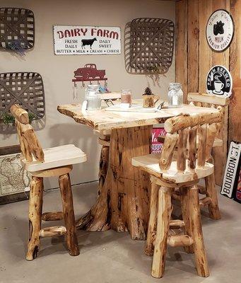 Hand Crafted Amish Made White Aspen Table