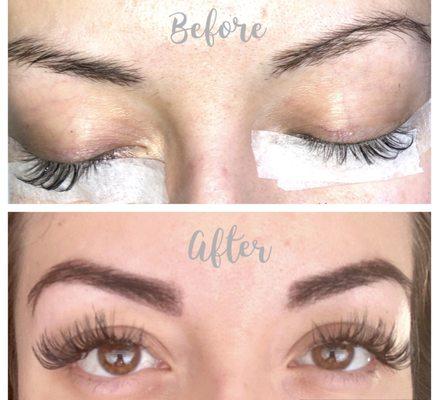 Henna brows and lash extensions