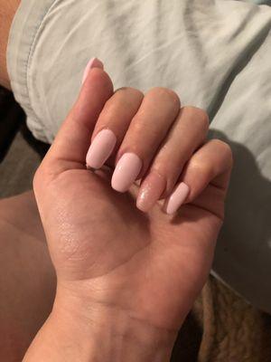 Acrylic with gel and tips