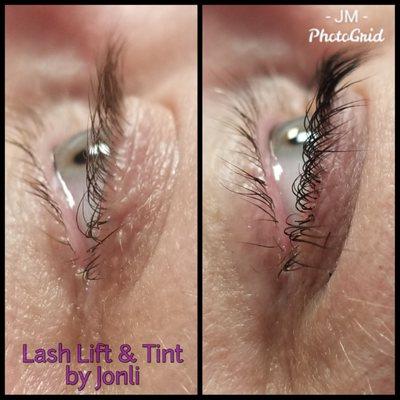 Lash lift and tint