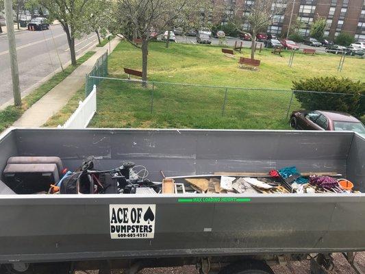 Loading a dumpster in Wildwood!