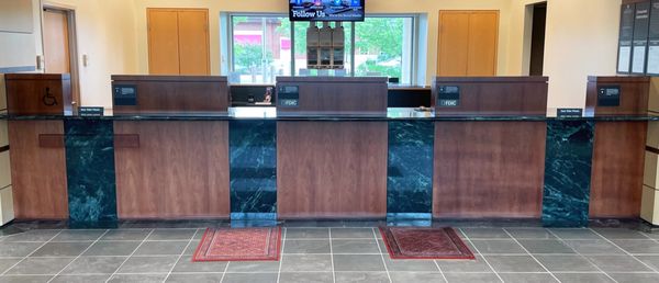 The teller line at the  First American Bank Orland Park branch