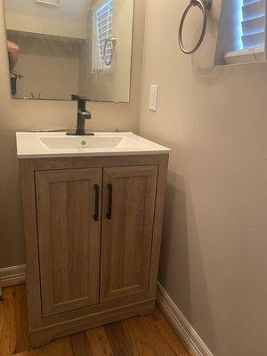 Sink and faucet install