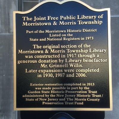 Founding donor recognition plaque