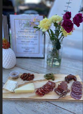 meat & cheese board from barsha served at our @taptruckbeachcities event!