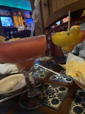 Mango strawberry frozen Margarita