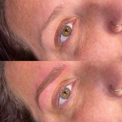 Microblading and shading, combo brows