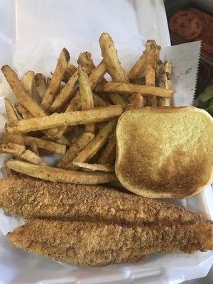 Catfish Sandwich & Fries