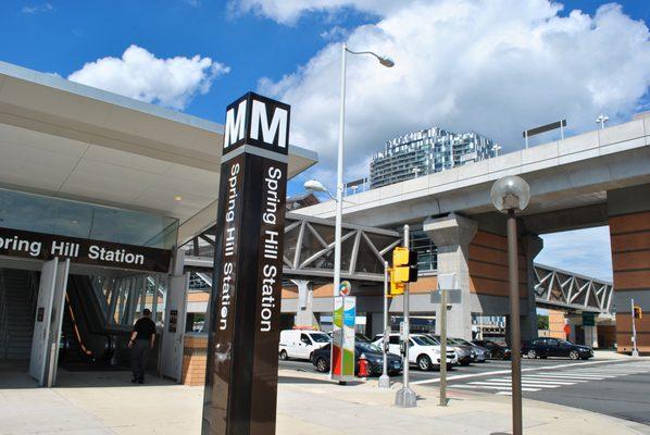 Silver Line Metro Stop, 2 blocks from our door!