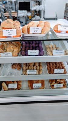 Various pastries on display