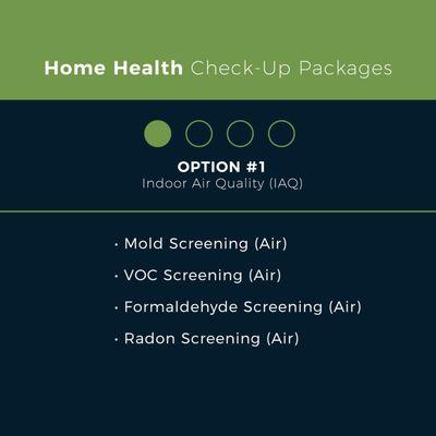 Option #1

Home Health Check-Up Packages