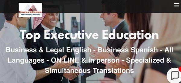 Executive Business Education: Languages, Translations, Business investment