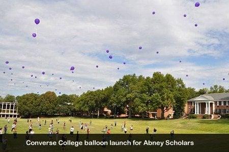 Converse College balloon launch for Abney Scholars