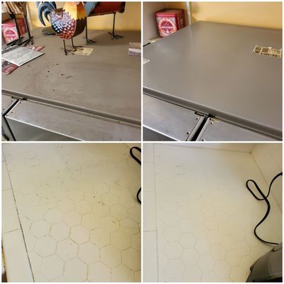 These are b4 and after pics after another cleaning company was there a week ago! :(