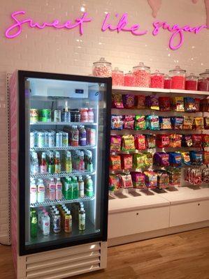 Fun beverage and candy section, perfect for little gifties.