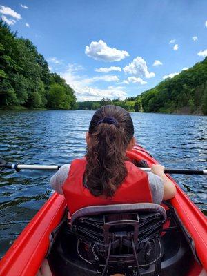 Enjoying the calming view down the river