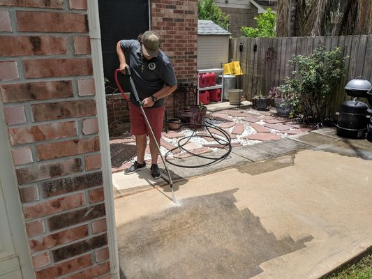 Check out this patio coming together today!  Pressure Wash everything!  #WePressureWash