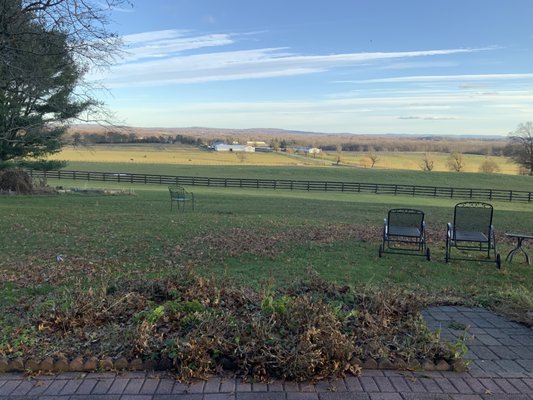 View over the Horse Stud Farm at the rear of the house.