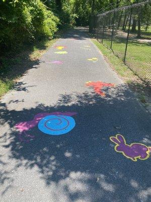 Artwork on sidewalk