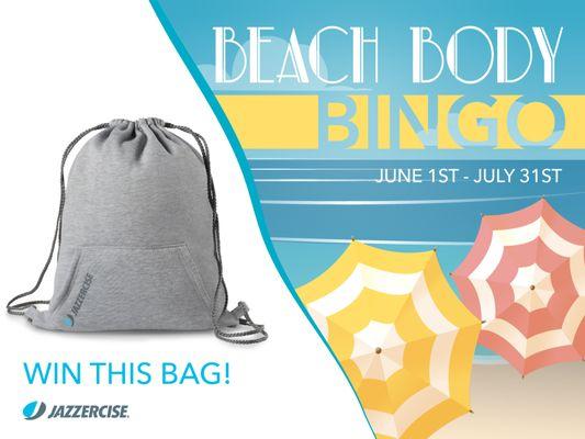 Play Beach Body Bingo now! Stay fit for summer and earn this limited edition bag!