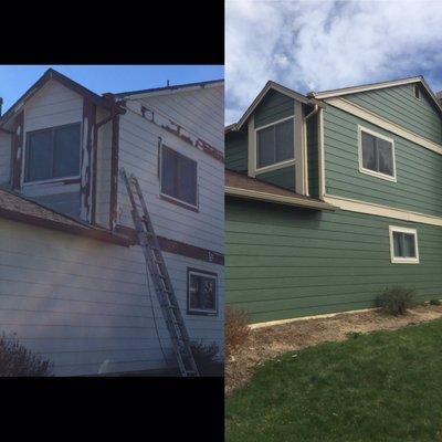 Before and after in centennial April 2019