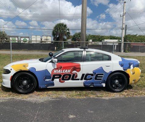 Cool police design they did for autism awareness month!