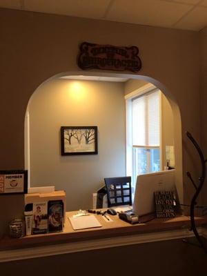 Front desk area