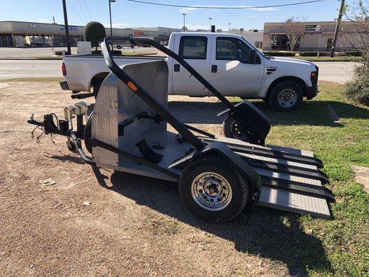 Single and double motorcycle trailer rentals