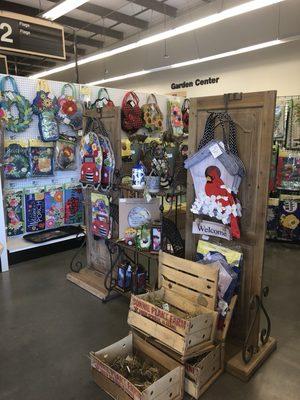 Beautiful yard flags, door mats, mailbox covers, door hangers, bird houses and more!