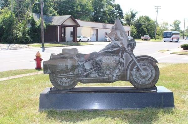 Biker Marble Headstone