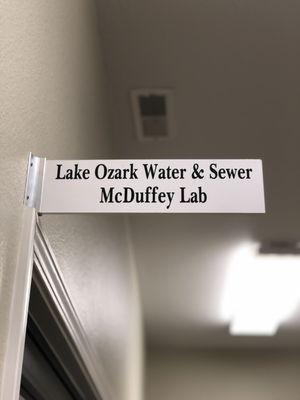 McDuffey Lab- a part of    Lake Ozark Water & Sewer, LLC