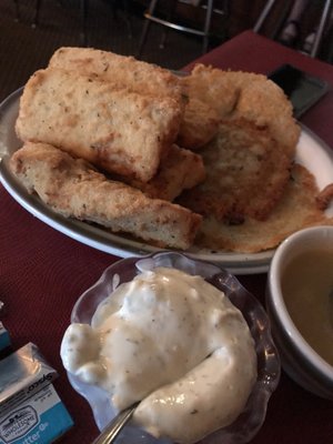 Fried Haddock with Potato Pancakes