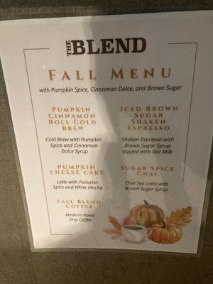 Fall menu, love it