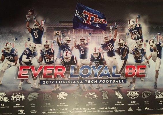 2017 Louisiana Tech Bulldog Football Schedule Poster!!