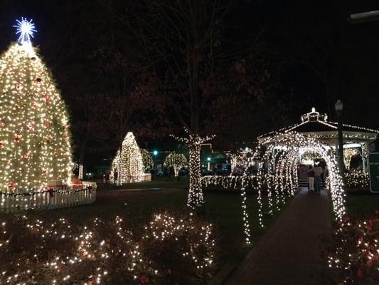 CHRISTMAS lights!!!  :). Beautiful town square!!