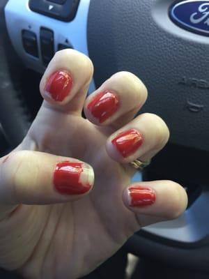 Two days after a gel manicure. ANNOYING!!!